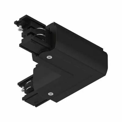 Connecteur en L ProRail3 Terre ext Noir 230V m�tal/plastique 3 phases (91375)