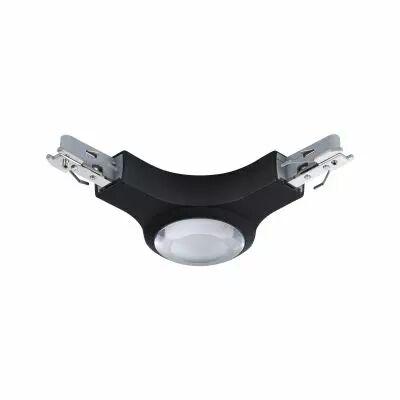 Connecteur en L URail LED 1x5,3W Noir d�poli 230V, m�tal gradable 2700K (96997)