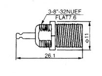 Connecteur f femelle avec rondelle et ecrous (CF03)