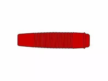 Connecteur isole pour broche �4mm - rouge (kun30) (HM4411)