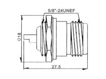 Connecteur n femelle, a souder, pour chassis (CN02)