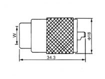 Connecteur pl259 male twist on rg213 (CU01)