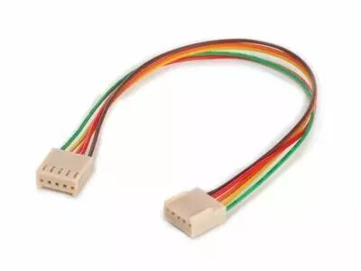 CONNECTEUR POUR CI, 2 x FEMELLE 5 BROCHES 2.54 mm + 20 cm - AVEC FILETAGE (BTWFF5)