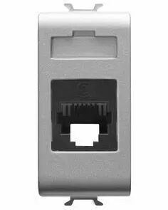 Connecteur rj45 - 4 paires cat�gorie 6 ftp toolless - 1 module - titane - chorus