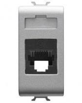 Connecteur rj45 - 4 paires catégorie 6 ftp toolless - 1 module - titane - chorus