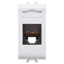 Connecteur telephonique standard international - rj11 toolless - 1 module - blanc - chorus