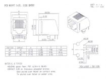Connecteurs modulaires pour ci rj10 4p4c, version coude (4P4CPCB)