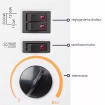 Convecteur - 2000 W - Fonction Turbo (CH0007)