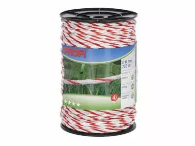Cordelette Profi 6mm 200m 6x0,30 TriC blanc/rouge (COR59509)