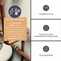 Cordon antigel avec thermostat - 12m (120-0T)