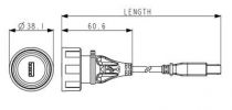 Cordon buccaneer usb b vers usb a de 2m etanche ip 68 standard