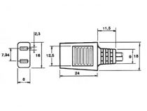 Cordon d alimentation pour ventilateur, noir l=1m + connecteur (BLCORD)