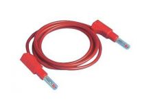 Cordon de mesure 4 mm male/male reprise arriere rouge l:1m