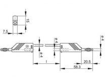 Cordon de mesure 4mm 100cm - bleu (mln-sil 100/1) (HM4020100)