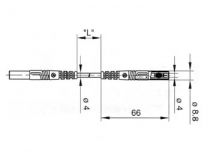 Cordon de mesure isole 100cm et ø 4mm - vert (mlb/gg-sh 100/1) (HM0441S100)