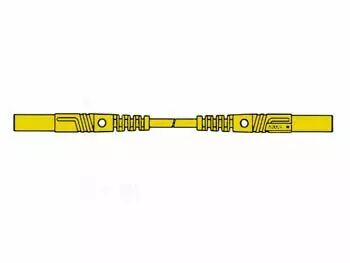 Cordon de mesure isole 25cm et � 4mm - jaune (mlb/gg-sh 25/1) (HM0431S25)