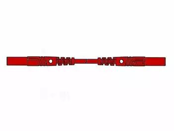 Cordon de mesure isole 25cm et � 4mm - rouge (mlb/gg-sh 25/1) (HM0411S25)