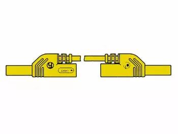 Cordon de mesure isole 4mm 25cm avec reprise - jaune (mlb-sh/ws 25/1) (HM0431S25A)