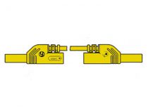 Cordon de mesure isole 4mm 25cm avec reprise - jaune (mlb-sh/ws 25/1) (HM0431S25A)