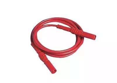 Cordon de securite m�le 4mm rouge l:1m pvc 1mm2