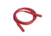 Cordon de securite mâle 4mm rouge l:1m pvc 1mm2