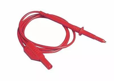 Cordon de securite point de touche 4mm + m.coudes fixe noir