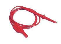 Cordon de securite point de touche 4mm +m.coude fixe rouge