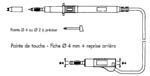 Cordon pointe de touche d:4 f.m.rep.ar silnoi1m