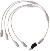 Cordon quadruple telephone/rj45