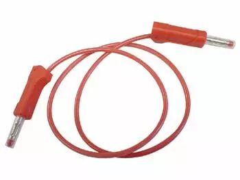 Cordon silicone avec fiches bananes / rouge 50cm (TLM27R)
