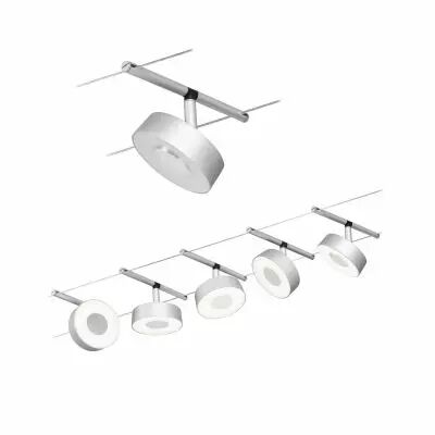 Corduo  Eclairage sur cable tendu  CC Circle 5x5W Cr d�p/Chrome 230 V/12 CC 60VA Syn 3000K (94475)