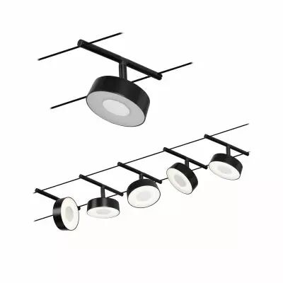 Corduo  Eclairage sur cable tendu  CC Circle 5x5W Nr d�p d�p/Chrome 230 V/12 CC 60VA Syn 3000K (94479)