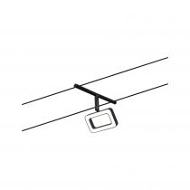 Corduo  Eclairage sur cable tendu  CC Frame 4,8W Nr dép /Chrome 230V/12V CC Synthétique 3000K (94486)