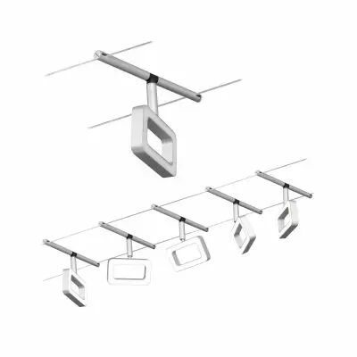 Corduo  Eclairage sur cable tendu  CC Frame 5x4,8W Cr d�p/Chrome 230 V/12 CC 60VA Syn 3000K (94481)