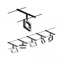 Corduo  Eclairage sur cable tendu  CC Frame 5x4,8W Nr dép/Chrome 230 V/12 CC 60VA Syn 3000K (94485)