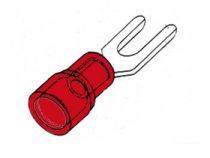 Cosse a fourche 3.7mm (10pcs/emballage) - rouge (FRY3)