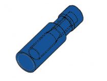 Cosse cylindrique femelle bleue, 10pcs/blister (FBFB)