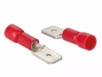 Cosse male 6.4mm rouge, 10pcs/blister (FRM)