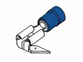 Cosse repiquage 6.4mm bleu (10pcs/blister) (FBPB)