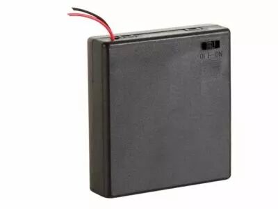 Coupleur de 4 piles (lr6) (avec connexions pour fils) + commutateur (BH341BS)