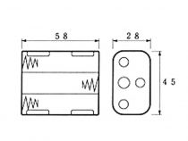 Coupleur de 6e piles aa (lr6), avec contacts a pression (BH363B)