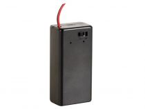 Coupleur de pile 1 x 9v, boitier ferme, avec fils (BH9VBS)