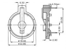 Coupleur de pile au lithium ø 19mm (BH-001)
