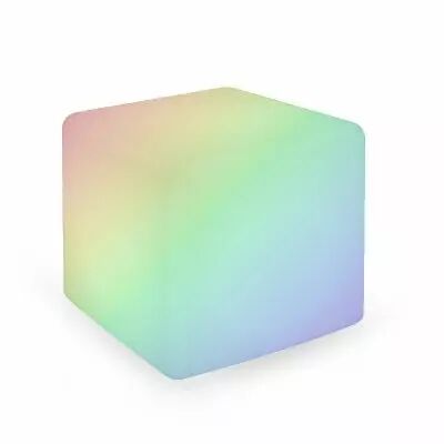 CUBE RGB LUMINEUX IP44 + TELECOMMANDE 40X40X40  (60011)