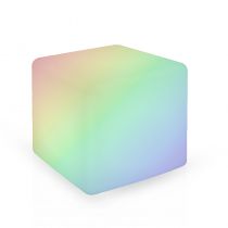 CUBE RGB LUMINEUX IP44 + TELECOMMANDE 40X40X40  (60011)