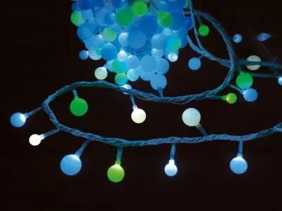 Decolight LED - 6 m - 90 boules - multicolore - c�ble transparent - modulateur - 24 V (DCL-XMA06-24V-MC)