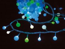 Decolight LED - 6 m - 90 boules - multicolore - câble transparent - modulateur - 24 V (DCL-XMA06-24V-MC)