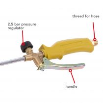 DÉSHERBEUR THERMIQUE À GAZ - TUYAU 5 m - RÉGULATEUR DE PRESSION 2.5 BAR (VL104)