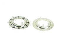 Dial for 15mm button (transparant - black 11 digits) (CP15TB11)