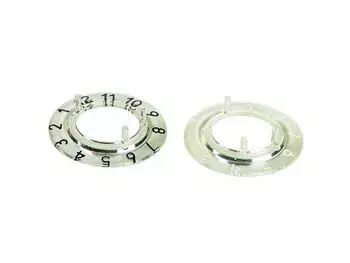 Dial for 21mm button (transparant - black 12 digits) (CP21TB12)
